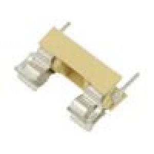 Zásuvka válcové pojistky THT 5x20mm -30÷85°C 6,3A žlutá IP00
