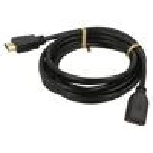 Kabel HDCP 2.2,HDMI 2.0 HDMI zásuvka,HDMI vidlice 3m černá