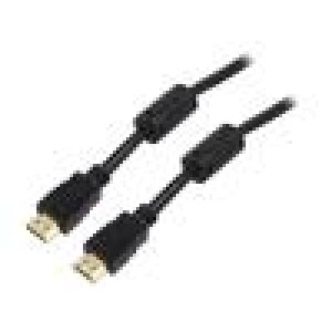 Kabel HDCP 2.2,HDMI 2.0 HDMI vidlice,z obou stran 15m černá