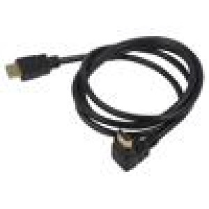 Kabel HDCP 2.2,HDMI 2.0 HDMI vidlice,HDMI zástrčka 90° PVC