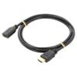 Kabel HDCP 2.2,HDMI 2.0 HDMI zásuvka,HDMI vidlice 1,5m černá