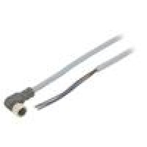 Kabel: pro snímače/automatizaci PIN: 3 úhlový 5m M8 60VAC 4A