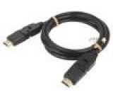 Kabel HDCP 2.2,HDMI 2.0 PVC 2m černá 30AWG Žíla: CCS