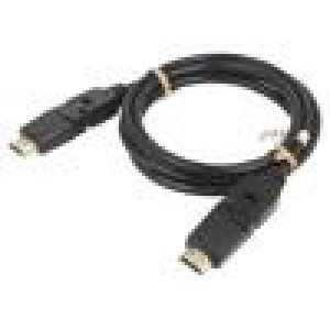 Kabel HDCP 2.2,HDMI 2.0 PVC 2m černá 30AWG Žíla: CCS