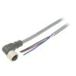 Kabel: pro snímače/automatizaci PIN: 4 úhlový 5m M12 250VAC 4A
