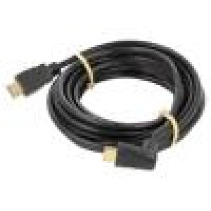 Kabel HDCP 2.2,HDMI 2.0 HDMI vidlice,HDMI zástrčka 90° PVC