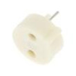Zásuvka THT 6,3A Mat: termoplast 5,08mm bilá 250VAC IP00