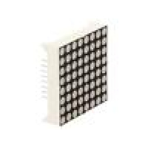 Zobrazovač: LED matice 8x8 červená 80÷150mcd 37,9x37,9x10,2mm