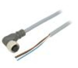 Připojovací kabel PIN: 4 úhlový 2m M12 250VAC 4A Žíly: : 4 PVC