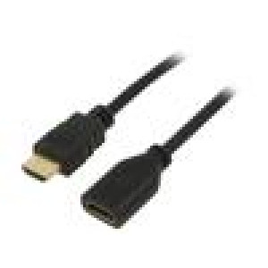 Kabel HDCP 2.2,HDMI 2.0 HDMI zásuvka,HDMI vidlice 1m černá
