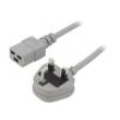 Kabel 3x1,5mm2 BS 1363 (G) vidlice,IEC C19 zásuvka PVC 2m