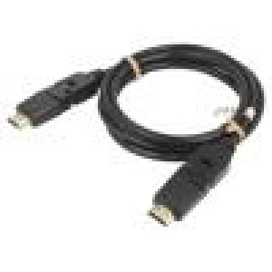 Kabel HDCP 2.2,HDMI 2.0 PVC 1,5m černá 30AWG Žíla: CCS