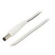 Kabel 2x0,5mm2 vodiče,DC 5,5/2,5 zástrčka přímý bílá 0,5m
