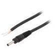 Kabel 1x0,75mm2 vodiče,DC 3,5/1,3 zástrčka přímý černá 1,5m