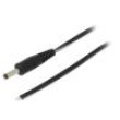 Kabel 2x0,5mm2 vodiče,DC 4,0/1,7 zástrčka přímý černá 0,5m