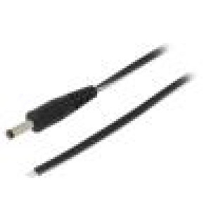 Kabel 2x0,5mm2 vodiče,DC 4,0/1,7 zástrčka přímý černá 0,5m