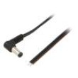 Kabel 2x0,75mm2 vodiče,DC 5,5/2,1 zástrčka úhlový černá 0,5m