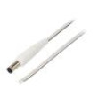 Kabel 2x0,35mm2 vodiče,DC 5,5/1,7 zástrčka přímý bílá 0,5m