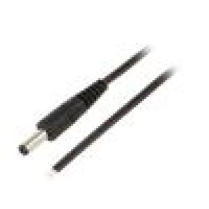 Kabel 2x0,35mm2 vodiče,DC 4,8/1,7 zástrčka přímý černá 0,5m