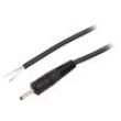 Kabel 1x0,5mm2 vodiče,DC 2,35/0,7 zástrčka přímý černá 0,5m