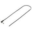 Kabel 2x0,35mm2 vodiče,DC 5,5/2,5 zástrčka úhlový černá 0,5m