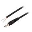 Kabel 1x0,75mm2 vodiče,DC 3,5/1,3 zástrčka přímý černá 0,5m