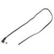 Kabel 2x0,5mm2 vodiče,DC 5,5/2,5 zástrčka úhlový černá 0,5m