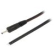 Kabel 2x0,75mm2 vodiče,DC 2,35/0,7 zástrčka přímý černá 1,5m