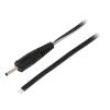 Kabel 2x0,5mm2 vodiče,DC 2,35/0,7 zástrčka přímý černá 1,5m