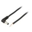 Kabel 1x0,75mm2 vodiče,DC 5,5/2,1 zástrčka úhlový černá 1,5m