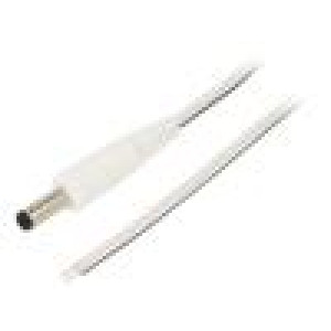 Kabel 2x0,35mm2 vodiče,DC 4,8/1,7 zástrčka přímý bílá 1,5m