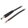 Kabel 1x1mm2 vodiče,DC 4,8/1,7 zástrčka přímý černá 1,5m
