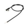 Kabel 1x0,75mm2 vodiče,DC 5,5/2,5 zástrčka úhlový černá 0,5m