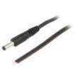 Kabel 2x0,75mm2 vodiče,DC 4,8/1,7 zástrčka přímý černá 0,5m