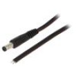 Kabel 2x0,75mm2 vodiče,DC 5,5/2,1 zástrčka přímý černá 1,5m