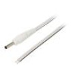 Kabel 2x0,5mm2 vodiče,DC 3,5/1,3 zástrčka přímý bílá 1,5m