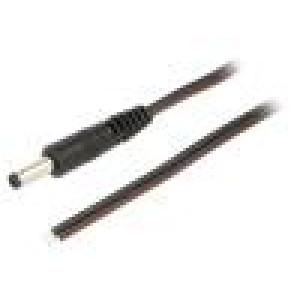 Kabel 2x0,75mm2 vodiče,DC 4,8/1,7 zástrčka přímý černá 1,5m
