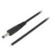 Kabel 2x0,5mm2 vodiče,DC 4,0/1,7 zástrčka přímý černá 1,5m