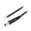 Kabel 1x0,75mm2 vodiče,DC 5,5/1,7 zástrčka přímý černá 1,5m