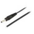 Kabel 2x0,5mm2 vodiče,DC 3,5/1,3 zástrčka přímý černá 0,5m