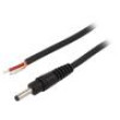 Kabel 1x1mm2 vodiče,DC 3,5/1,3 zástrčka přímý černá 1,5m