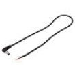 Kabel 1x1mm2 vodiče,DC 5,5/2,5 zástrčka úhlový černá 0,5m