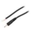 Kabel 1x0,75mm2 vodiče,DC 2,35/0,7 zástrčka přímý černá 0,5m