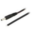 Kabel 2x0,75mm2 vodiče,DC 4,0/1,7 zástrčka přímý černá 1,5m