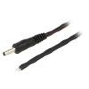 Kabel 2x0,75mm2 vodiče,DC 4,0/1,7 zástrčka přímý černá 1,5m