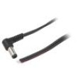 Kabel 2x0,75mm2 vodiče,DC 5,5/2,5 zástrčka úhlový černá 0,5m