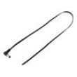 Kabel 2x0,5mm2 vodiče,DC 5,5/2,1 zástrčka úhlový černá 0,5m