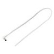 Kabel 2x0,5mm2 vodiče,DC 5,5/2,1 zástrčka úhlový bílá 0,5m