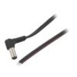 Kabel 2x0,75mm2 vodiče,DC 5,5/2,5 zástrčka úhlový černá 1,5m