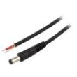 Kabel 1x1mm2 vodiče,DC 5,5/2,5 zástrčka přímý černá 1,5m